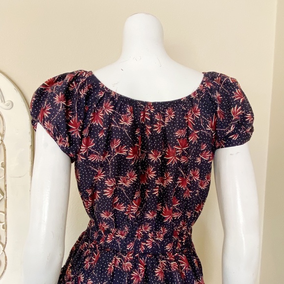 Eberjey | Womens Navy Blue/Burgundy Elsie Button Down Mini Dress | Size: S - Picture 8 of 9